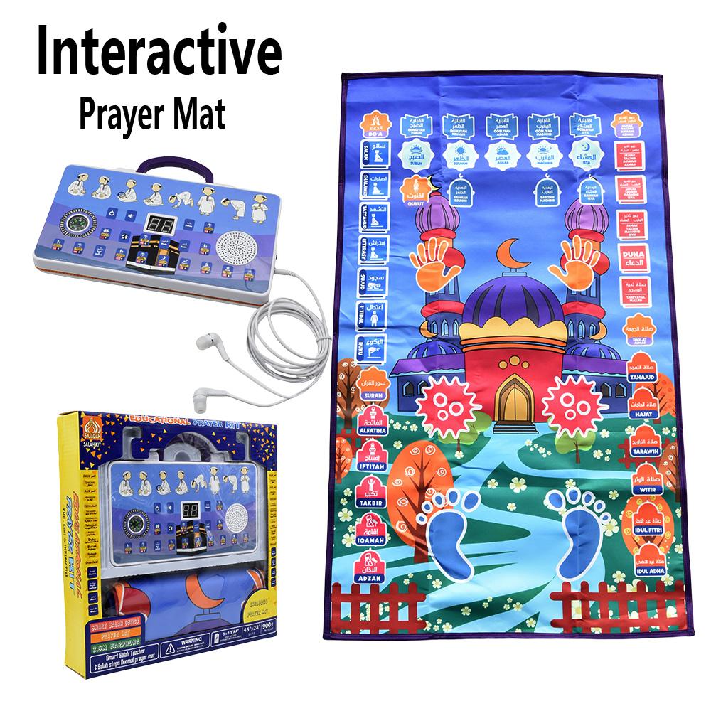 InteractiveTalking Prayer Mat Educational Rug Salah Muslim Kids Gift Islam Electronic Worship Blanket Compass Islamic Carpet
InteractiveTalking Prayer Mat Educational Rug Salah Muslim Kids Gift Islam Electronic Worship Blanket Compass Islamic Carpet