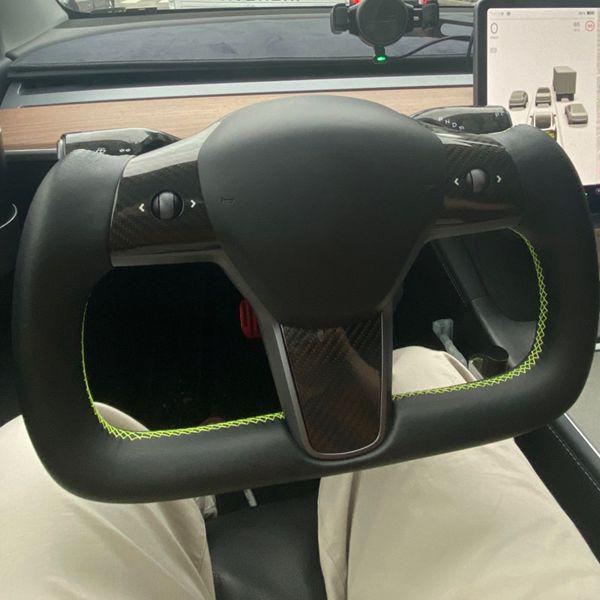 Bright Carbon Fiber Cover with Buttons & Side Stickers for 2017-2023 Tesla Model 3/Y (Non-Heated) None
Bright Carbon Fiber Cover with Buttons & Side Stickers for 2017-2023 Tesla Model 3/Y (Non-Heated) None