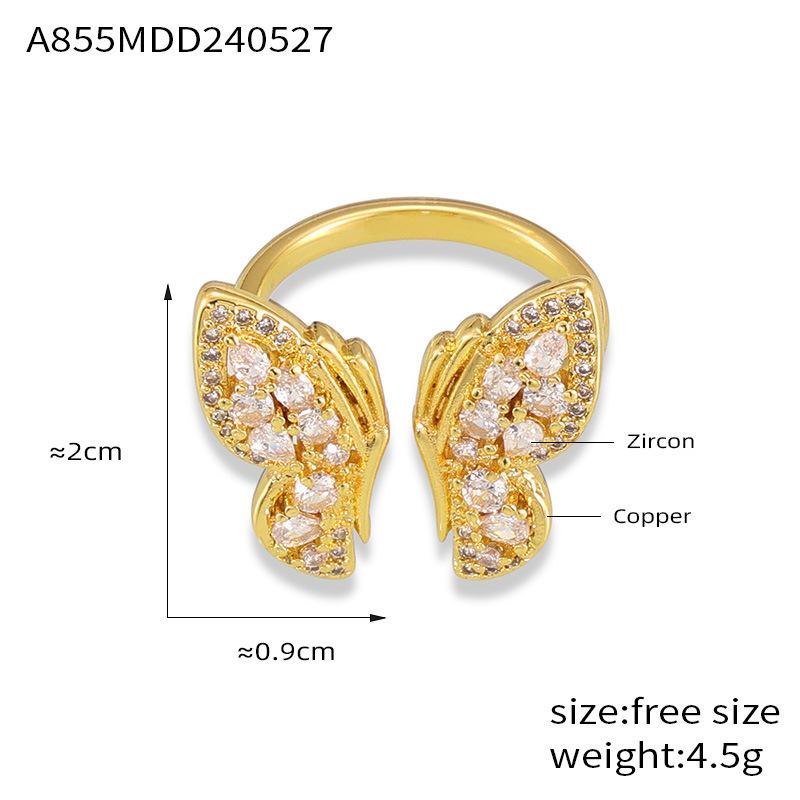 Кольцо-бабочка итальянского дизайна для женщин, нишевое, индивидуальное, медное, позолоченное, кольцо-хвост, прилив, открытое кольцо
Кольцо-бабочка итальянского дизайна для женщин, нишевое, индивидуальное, медное, позолоченное, кольцо-хвост, прилив, открытое кольцо