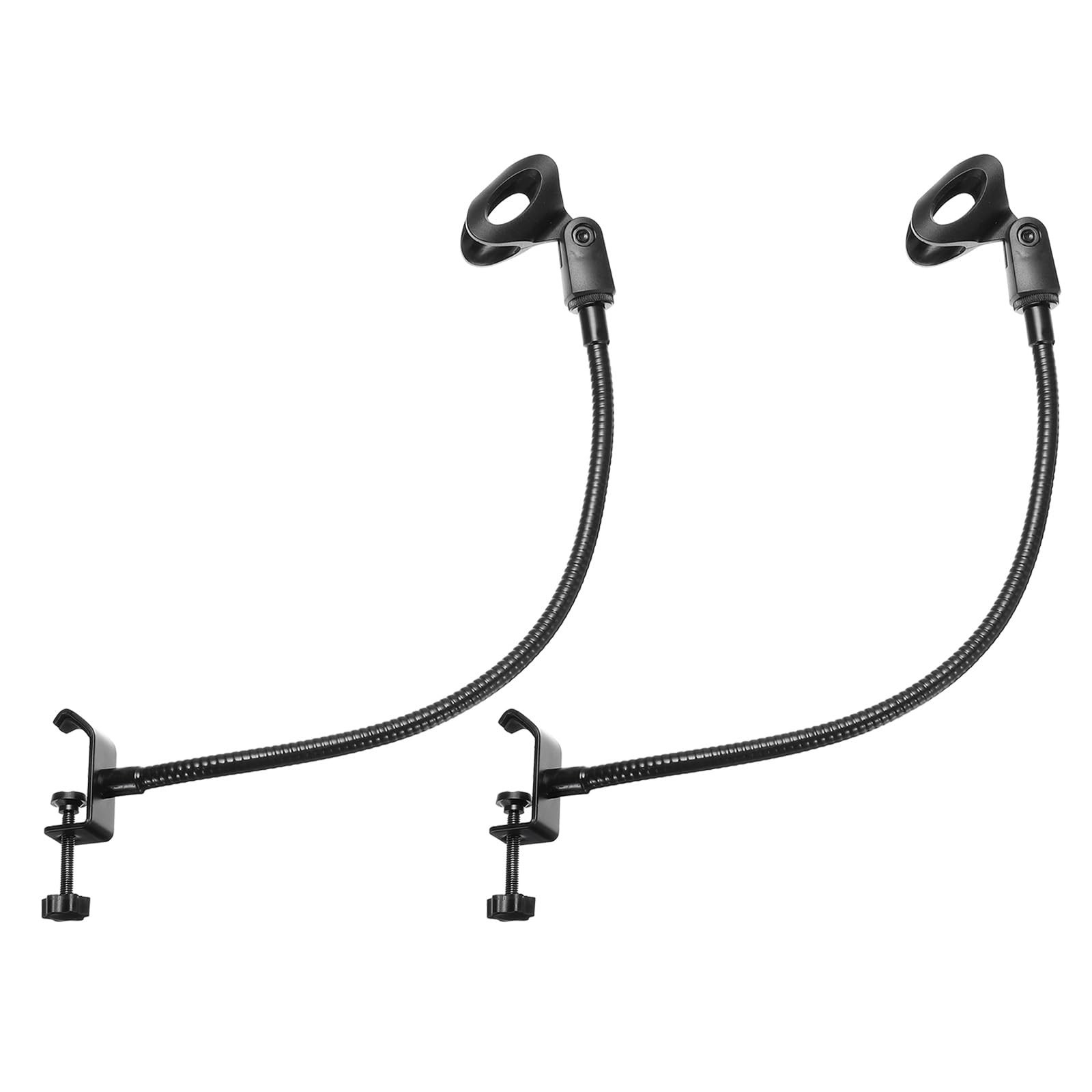 PATIKIL Gooseneck Desk Microphone Stand Flexible Arm with Clip Desktop Microphone Stand 2Pcs to Microphone Holder for Singing Speech Black 18.5 3/8 
PATIKIL Gooseneck Desk Microphone Stand Flexible Arm with Clip Desktop Microphone Stand 2Pcs to Microphone Holder for Singing Speech Black 18.5 3/8