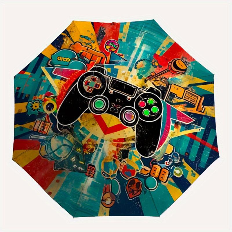 1pc Game Controller Pattern Automatic Open/Close Umbrella - Compact Travel Umbrella, 8-Rib Heavy-Duty Construction, Ideal Gift, Outdoor Acce
1pc Game Controller Pattern Automatic Open/Close Umbrella - Compact Travel Umbrella, 8-Rib Heavy-Duty Construction, Ideal Gift, Outdoor Acce