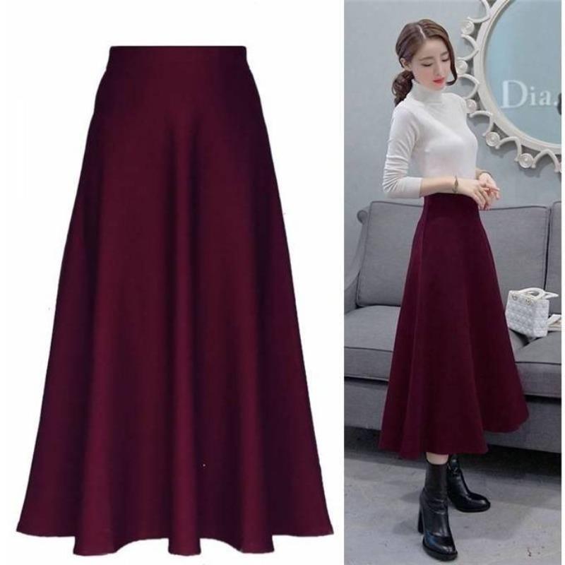 Pocket New Korean Skirt Mid-length Long Skirt Elastic Waist Half-length Skirt High Waist Big Swing Skirt Women 4XL бордовий
Pocket New Korean Skirt Mid-length Long Skirt Elastic Waist Half-length Skirt High Waist Big Swing Skirt Women 4XL бордовий