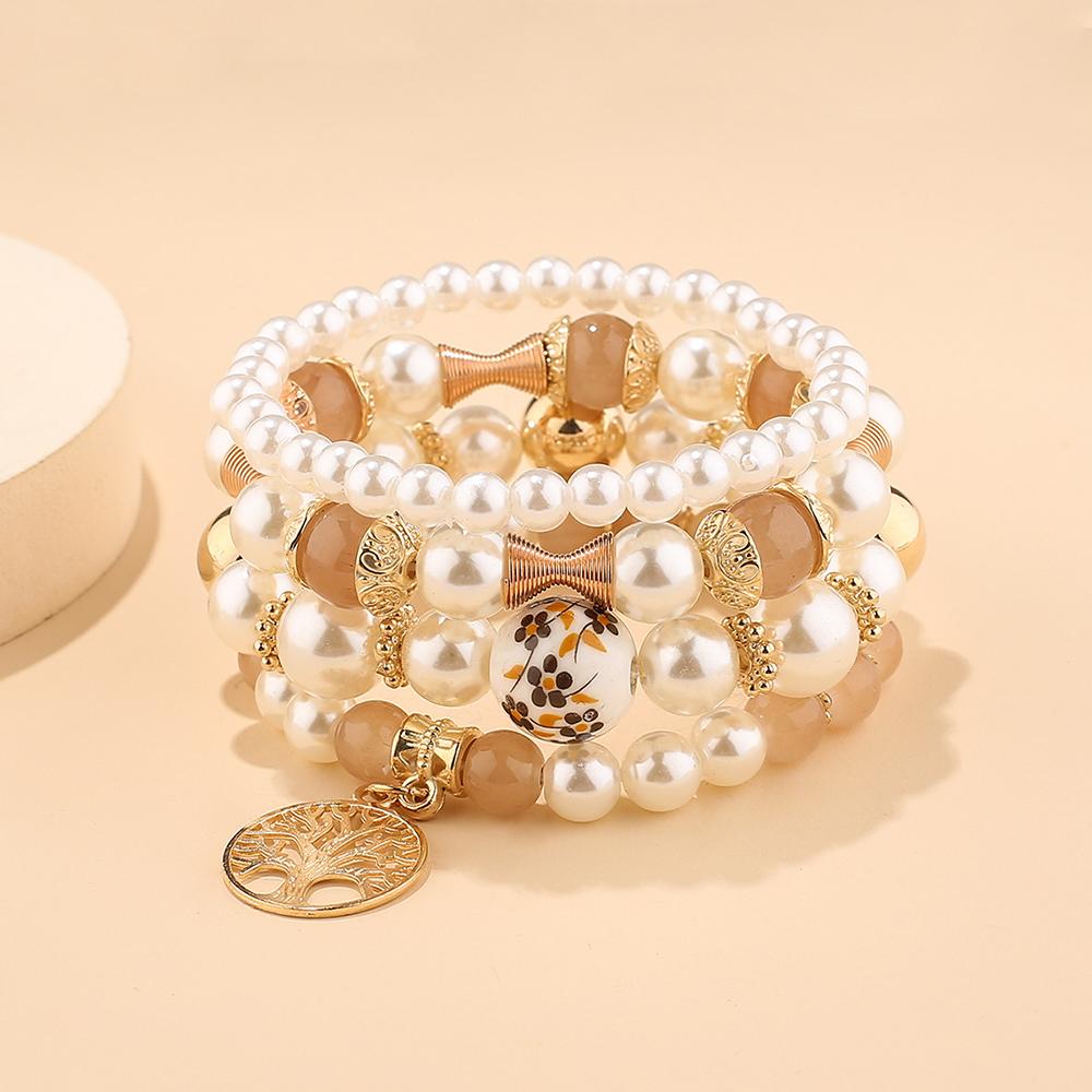 Bohemian Pearl Beads Chain Bracelet Set For Women Tree of Life Starfish Charm Elastic Bangle Female Party Jewelry Accessories
Bohemian Pearl Beads Chain Bracelet Set For Women Tree of Life Starfish Charm Elastic Bangle Female Party Jewelry Accessories