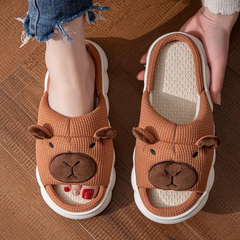 Cute Cartoon Flax Summer Women s Indoor Slippers Bedroom Soft Thick Sole Anti Slip Proof Fashion Leisure Home Shoes 43-44EU/CN44-45
Cute Cartoon Flax Summer Women s Indoor Slippers Bedroom Soft Thick Sole Anti Slip Proof Fashion Leisure Home Shoes 43-44EU/CN44-45