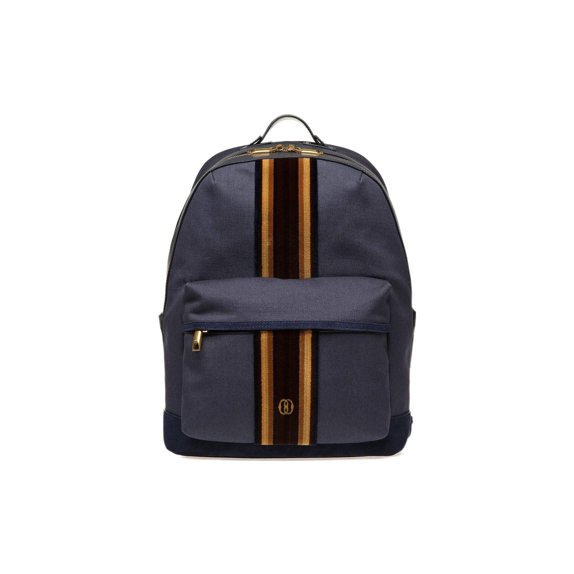 Bally Gare Striped Logo Main Compartment Gold Zipper Fabric Backpack Men Backpack Navy-Blue 6304611 Basic Set (Bag+Dust Bag)
Bally Gare Striped Logo Main Compartment Gold Zipper Fabric Backpack Men Backpack Navy-Blue 6304611 Basic Set (Bag+Dust Bag)