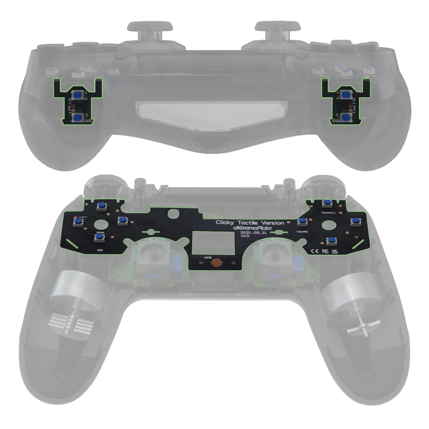 eXtremeRate Tactile Clicky Kit for PS4 Controller Shoulder Face Dpad Button Custom Flash Shot Button Stop Flex Cable Mouse Click Kit for PS4
eXtremeRate Tactile Clicky Kit for PS4 Controller Shoulder Face Dpad Button Custom Flash Shot Button Stop Flex Cable Mouse Click Kit for PS4