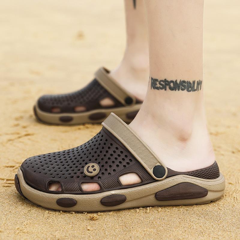Slippers men s summer baotou hole shoes students wear outfits half drag thick soles lightweight beach shoes cool slippers 44
Slippers men s summer baotou hole shoes students wear outfits half drag thick soles lightweight beach shoes cool slippers 44