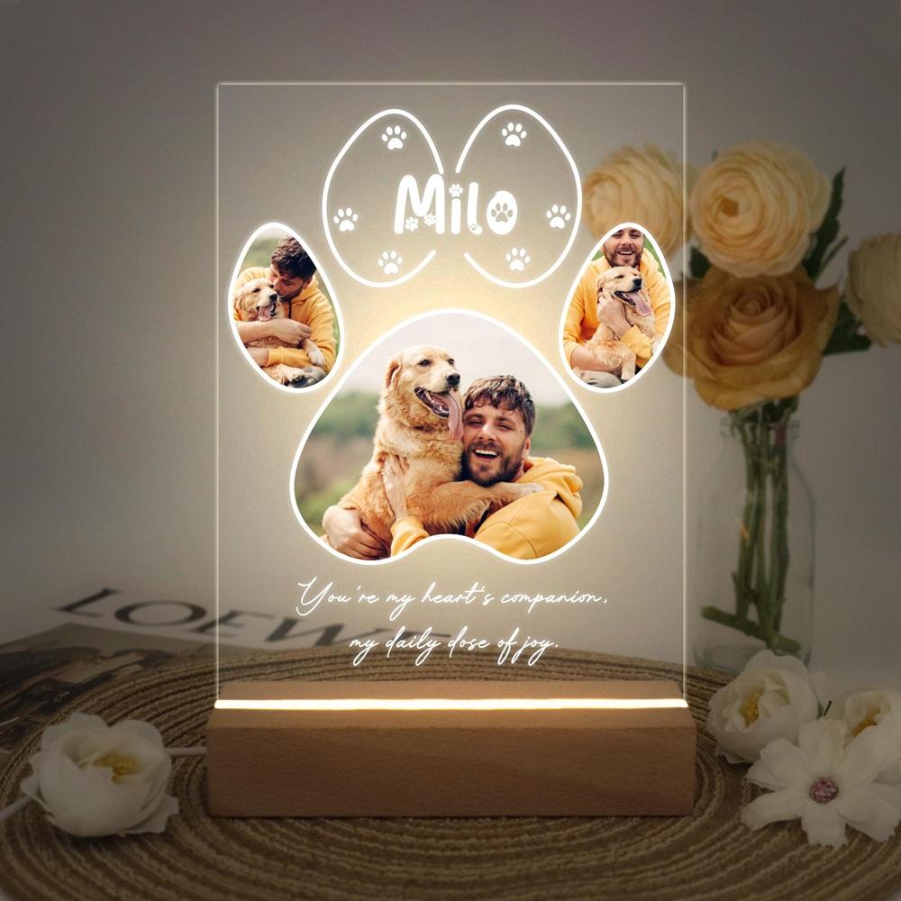 Personalized Pet Memorial Night Light Custom LED Photo Frame with Name Date Acrylic Wooden Stand for Loss Dog Cat Home Decor 3-color light
Personalized Pet Memorial Night Light Custom LED Photo Frame with Name Date Acrylic Wooden Stand for Loss Dog Cat Home Decor 3-color light