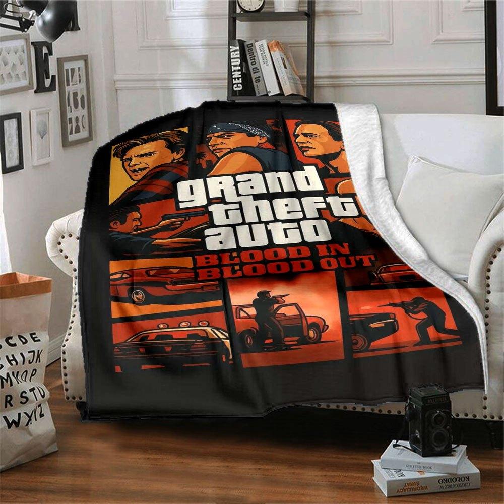 1pc Grand Theft Auto Soft Flannel Blanket with Designer Print - A cozy blanket for all seasons, perfect for the couch, bed, officeB78 80cmx120cm(31inx47in)
1pc Grand Theft Auto Soft Flannel Blanket with Designer Print - A cozy blanket for all seasons, perfect for the couch, bed, officeB78 80cmx120cm(31inx47in)