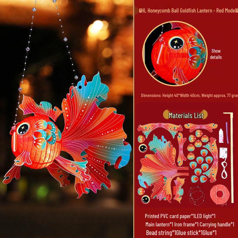 DIY Chinese-Style Luminous Lantern Kit: Mid-Autumn Festival Handheld Honeycomb Goldfish & Flower Lanterns for Kids
DIY Chinese-Style Luminous Lantern Kit: Mid-Autumn Festival Handheld Honeycomb Goldfish & Flower Lanterns for Kids