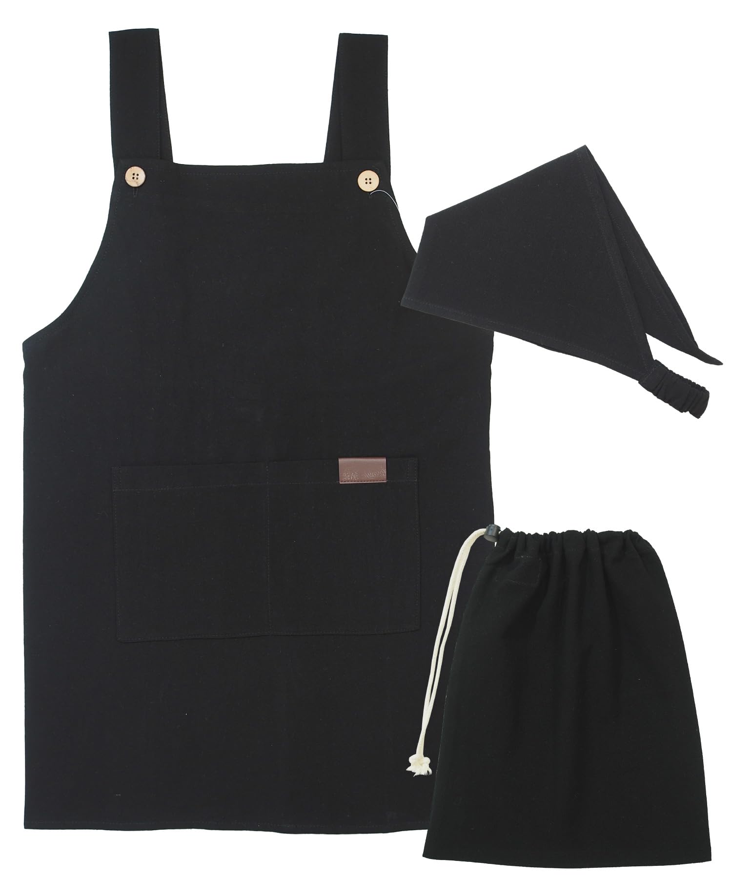 ON NISHIKI Kids Apron Set 3-Piece Cotton Skin-Friendly Lightweight Apron Triangle Bandana Drawstring Bag with Pocket Black 1/140-160
ON NISHIKI Kids Apron Set 3-Piece Cotton Skin-Friendly Lightweight Apron Triangle Bandana Drawstring Bag with Pocket Black 1/140-160