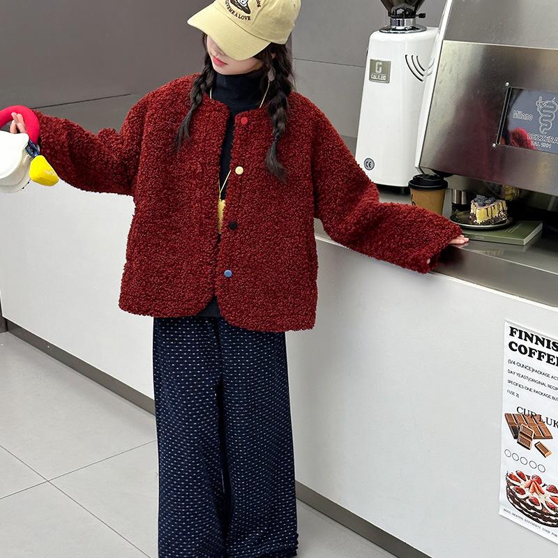 Girls 2025 Fuzzy Sweater Coat & Thicker Fur-Lined Three-Piece Set 140 cm
Girls 2025 Fuzzy Sweater Coat & Thicker Fur-Lined Three-Piece Set 140 cm