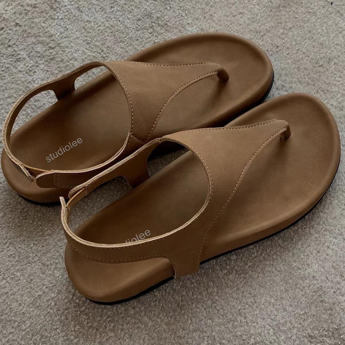 Grape mom studiolee minimalist temperament retro toe vacation flat bottom niche Roman style sandals women 35
Grape mom studiolee minimalist temperament retro toe vacation flat bottom niche Roman style sandals women 35