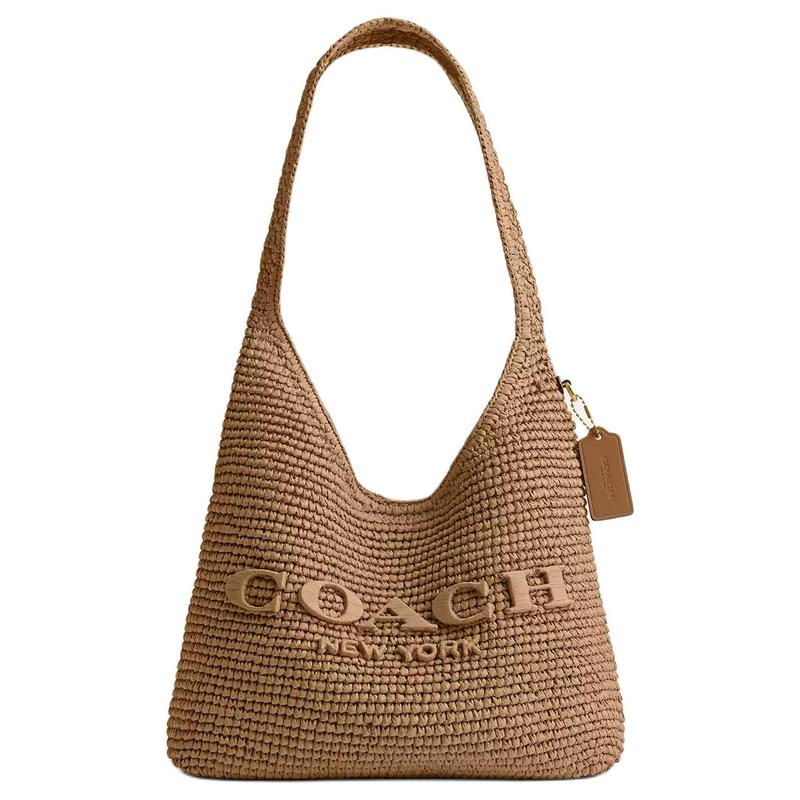 COACH Brooklyn 28 Magnetic Fastening Monogram Embossed Weave Design Calfskin Shoulder Bag Small Women Straw коричневий
COACH Brooklyn 28 Magnetic Fastening Monogram Embossed Weave Design Calfskin Shoulder Bag Small Women Straw коричневий