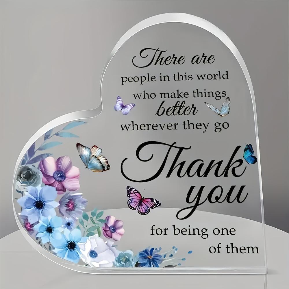 Appreciation Gifts for Teacher, Butterfly Decoration, Thank You Gifts for Coworker Acrylic Heart Keepsake for Women Boss Manager Director Grateful Gi 10*10cm
Appreciation Gifts for Teacher, Butterfly Decoration, Thank You Gifts for Coworker Acrylic Heart Keepsake for Women Boss Manager Director Grateful Gi 10*10cm