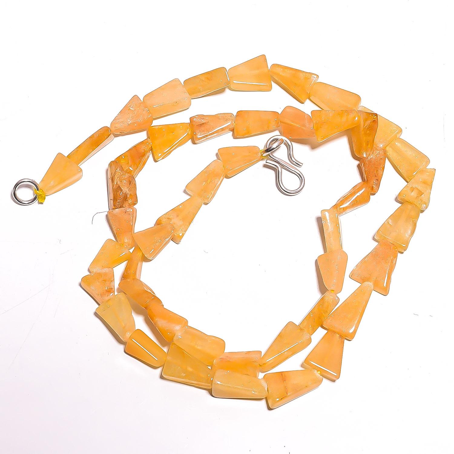 Natural Orange Aventurine Gemstone Triangle Smooth Beads Necklace 17 UB-3413 UB-3413
Natural Orange Aventurine Gemstone Triangle Smooth Beads Necklace 17 UB-3413 UB-3413