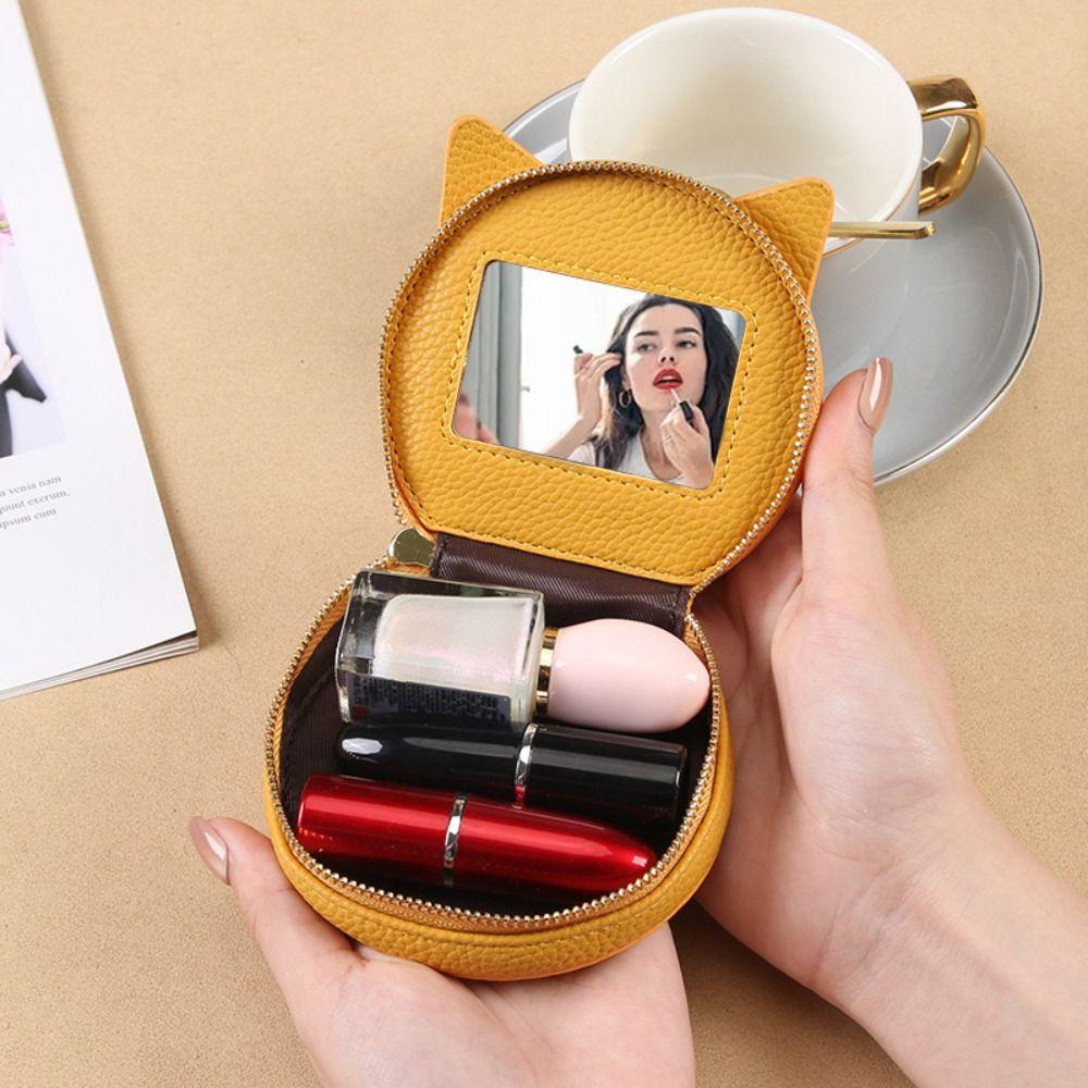 with Makeup Mirror Pu Cosmetic Bag PU Leather Mini Storage Bag Ins Cat Shape Makeup Bag Girls зелений
with Makeup Mirror Pu Cosmetic Bag PU Leather Mini Storage Bag Ins Cat Shape Makeup Bag Girls зелений