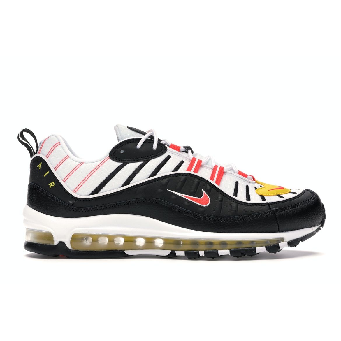 Nike Air Max 98 Chrome Yellow Мужские кроссовки Белый Черный Ярко-Малиновый 640744-016
Nike Air Max 98 Chrome Yellow Мужские кроссовки Белый Черный Ярко-Малиновый 640744-016