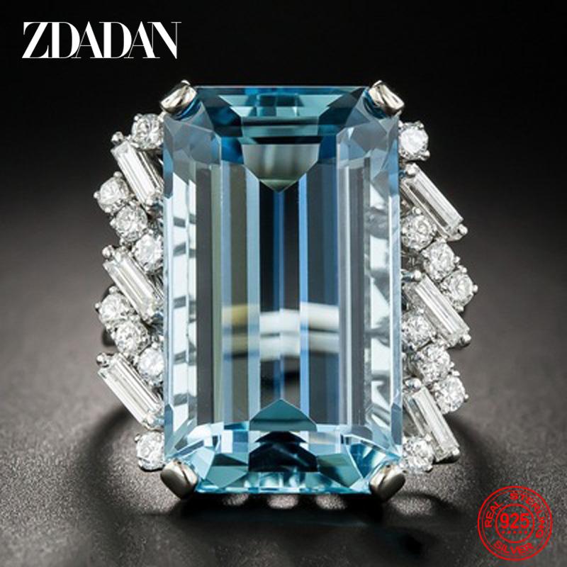 925 Sterling Silver Charm Square Aquamarine Ring for Women Fashion Wedding Jewelry Gift 6
925 Sterling Silver Charm Square Aquamarine Ring for Women Fashion Wedding Jewelry Gift 6