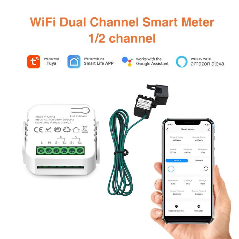 1/2 CT Tuya WiFi DIY цифровой интеллектуальный счетчик энергии 80A трансформатор тока солнечная фотоэлектрическая система производство электроэнергии потребление монитор 1 CT
1/2 CT Tuya WiFi DIY цифровой интеллектуальный счетчик энергии 80A трансформатор тока солнечная фотоэлектрическая система производство электроэнергии потребление монитор 1 CT