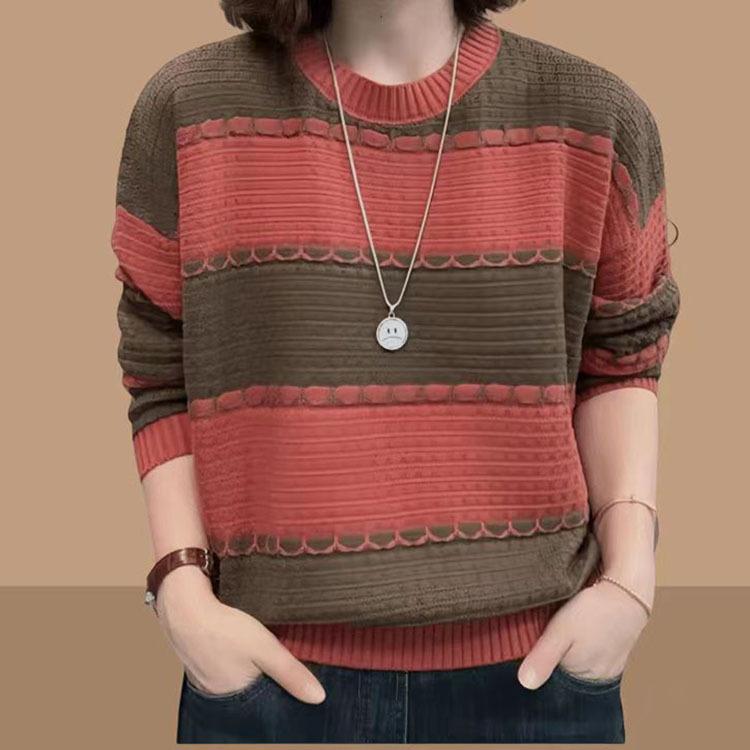 Полосатый вязаный свитер для женщин среднего возраста, повседневный свитер на раннюю осень для женщин S
Полосатый вязаный свитер для женщин среднего возраста, повседневный свитер на раннюю осень для женщин S