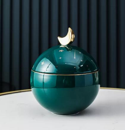 Ceramics Starry Sky Moon Storage Tank Home Decoration Accessories Candy Jar Decoration Storage Jar Containers Organize Box зелёный
Ceramics Starry Sky Moon Storage Tank Home Decoration Accessories Candy Jar Decoration Storage Jar Containers Organize Box зелёный