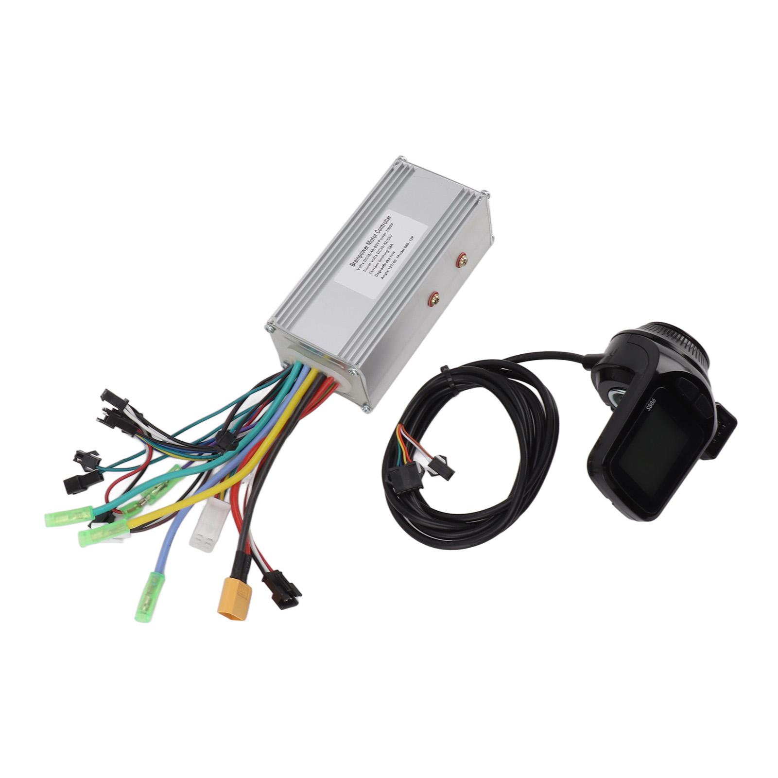 Electric Bike Controller Kit 36V 48V 60V 1000W 38A Sine Wave 3 Mode Brushless Controller 886 Thumb Throttle Panel Bike Conversion Accessory
Electric Bike Controller Kit 36V 48V 60V 1000W 38A Sine Wave 3 Mode Brushless Controller 886 Thumb Throttle Panel Bike Conversion Accessory