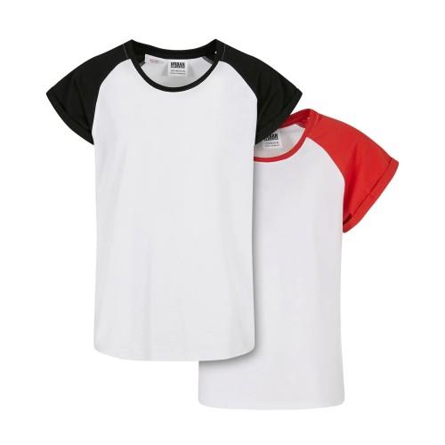 Urban Classics Girls Contrast Raglan T-Shirt (Pack of 2) 46002 
Urban Classics Girls Contrast Raglan T-Shirt (Pack of 2) 46002