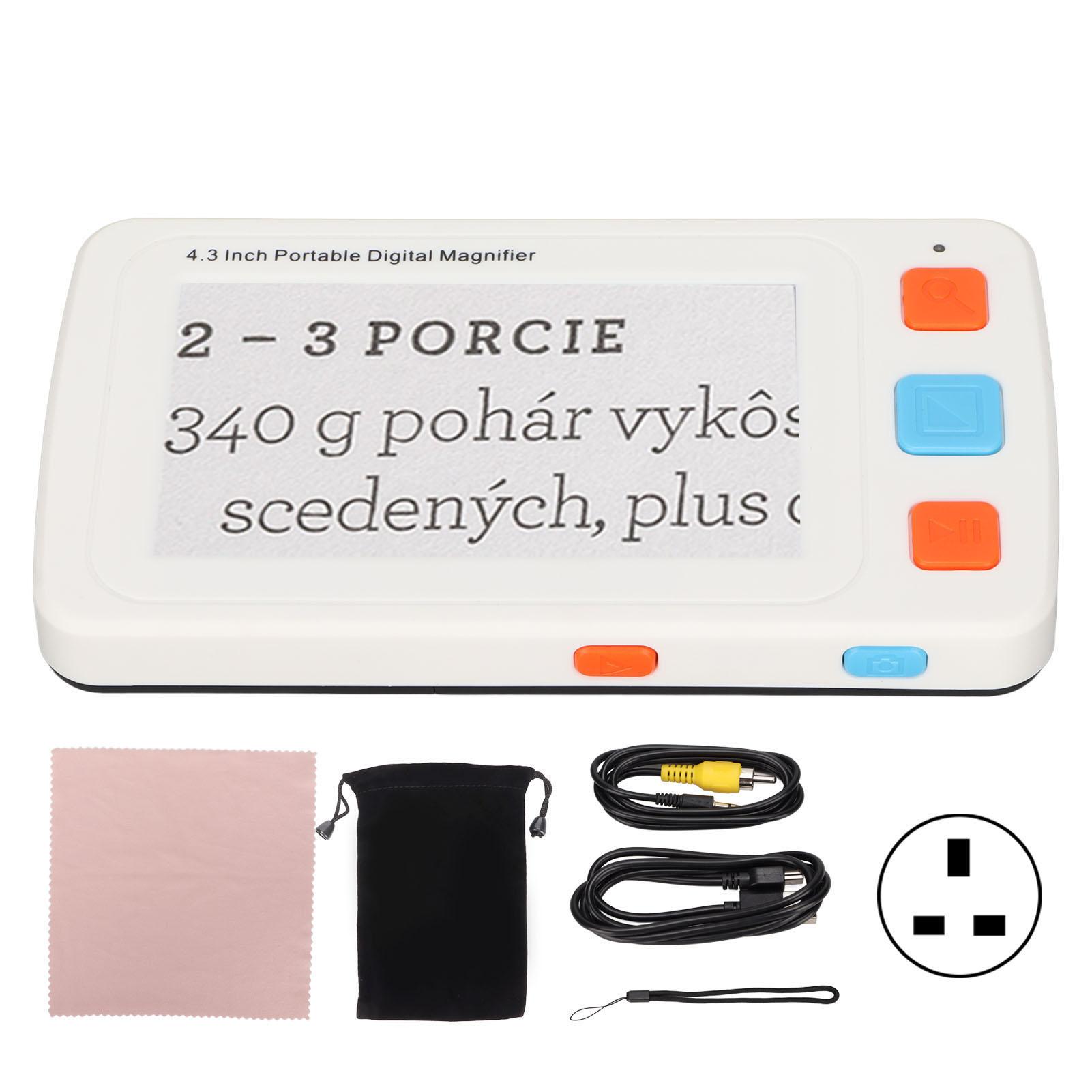 YS010 Digital Reading Magnifier Portable Electronic Video Magnifying Glass Reading Aid with 4.3in EU Plug
YS010 Digital Reading Magnifier Portable Electronic Video Magnifying Glass Reading Aid with 4.3in EU Plug