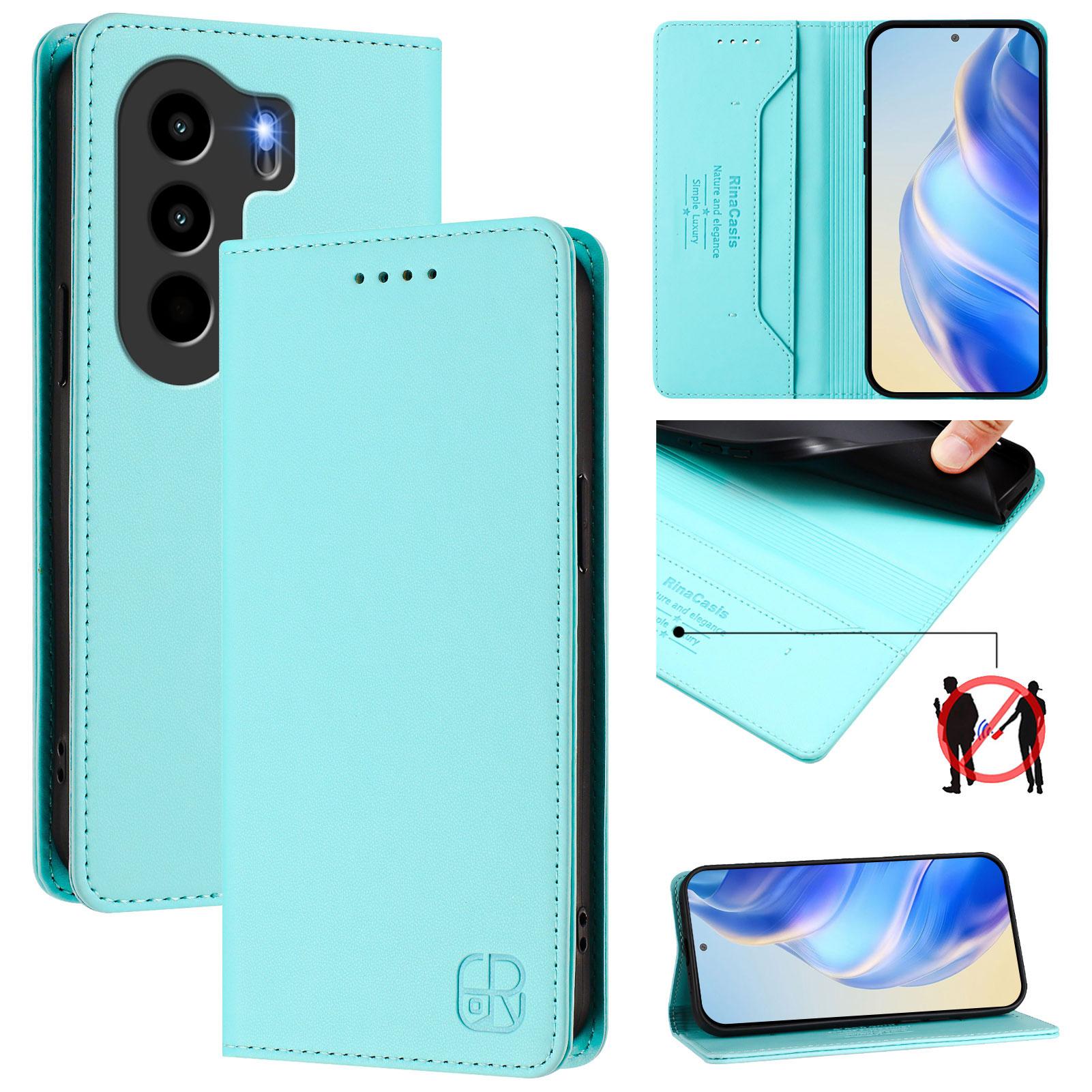 For itel Power 70 4G Leather Case RINACASIS RC01 Phone Cover with RFID Blocking Wallet Stand Mint Green
For itel Power 70 4G Leather Case RINACASIS RC01 Phone Cover with RFID Blocking Wallet Stand Mint Green