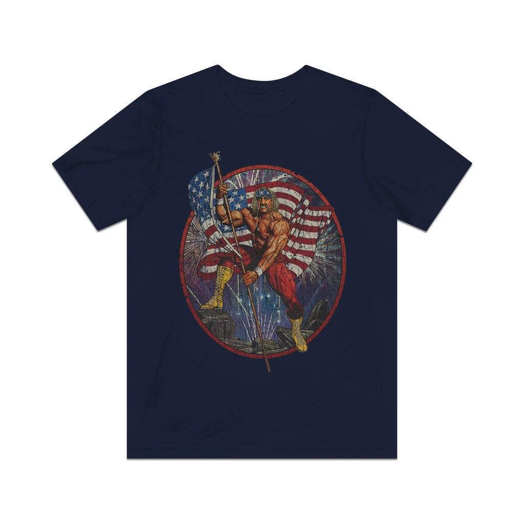 Flag Waving Patriot 1990 Vintage Men s T shirt 3XL
Flag Waving Patriot 1990 Vintage Men s T shirt 3XL
