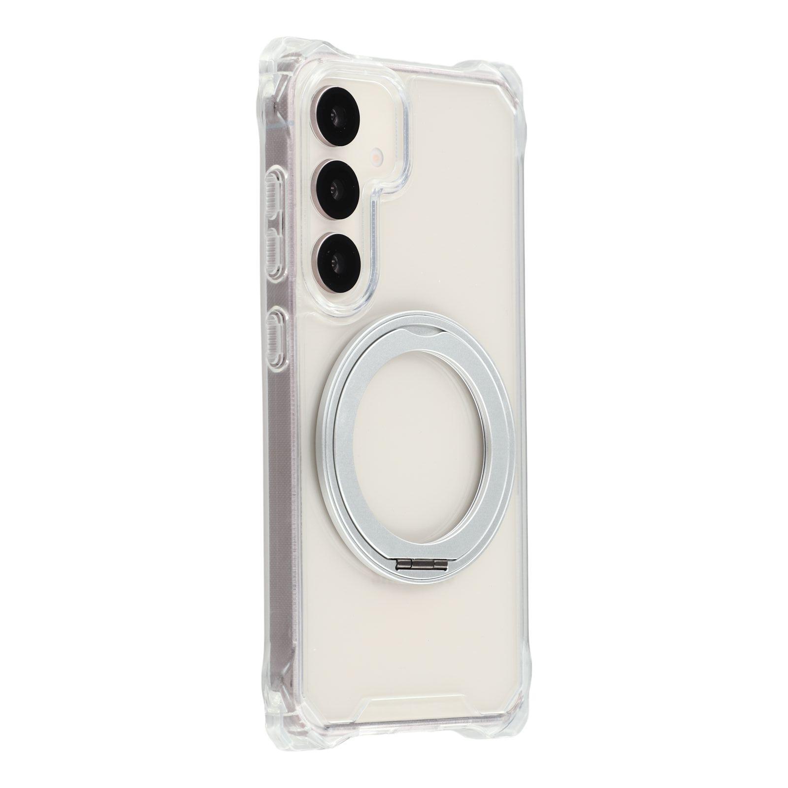 For Samsung Galaxy S25+/S24+ Magnetic Case Ring Kickstand TPU+PC Phone Cover Transparent
For Samsung Galaxy S25+/S24+ Magnetic Case Ring Kickstand TPU+PC Phone Cover Transparent