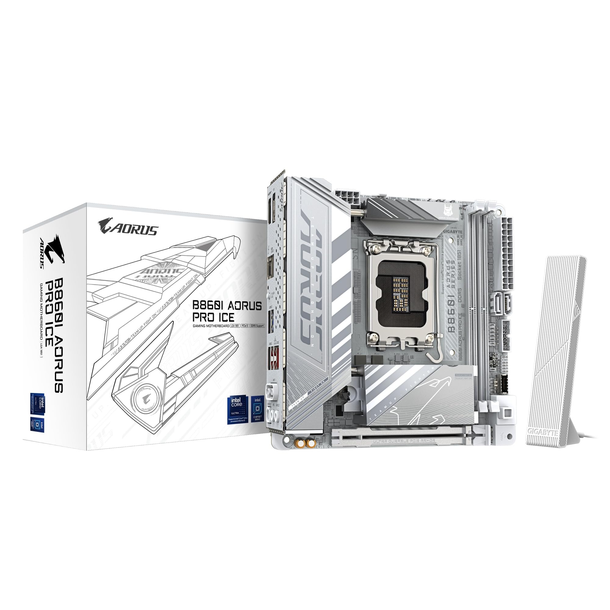 GIGABYTE B860I AORUS PRO ICE Intel White Gaming Motherboard MB6672 - Mini-ITX
GIGABYTE B860I AORUS PRO ICE Intel White Gaming Motherboard MB6672 - Mini-ITX