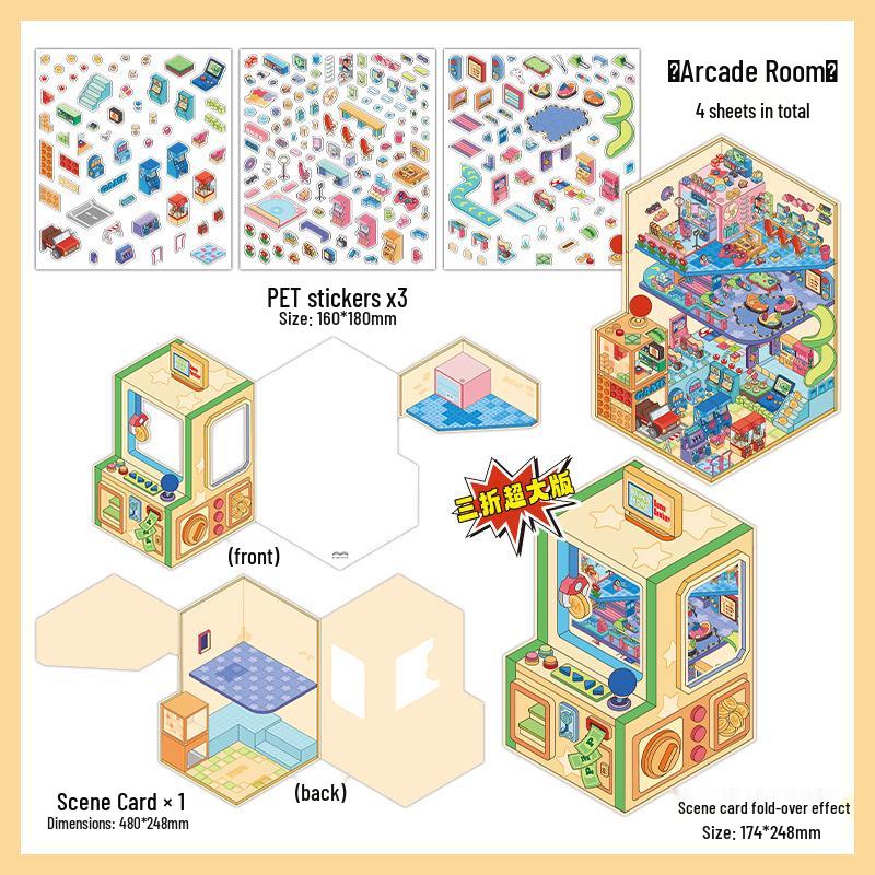 PaperMore 2.5D XL Tri-fold Mini Diorama Stickers, Corner Series 4 Creative Scene
PaperMore 2.5D XL Tri-fold Mini Diorama Stickers, Corner Series 4 Creative Scene