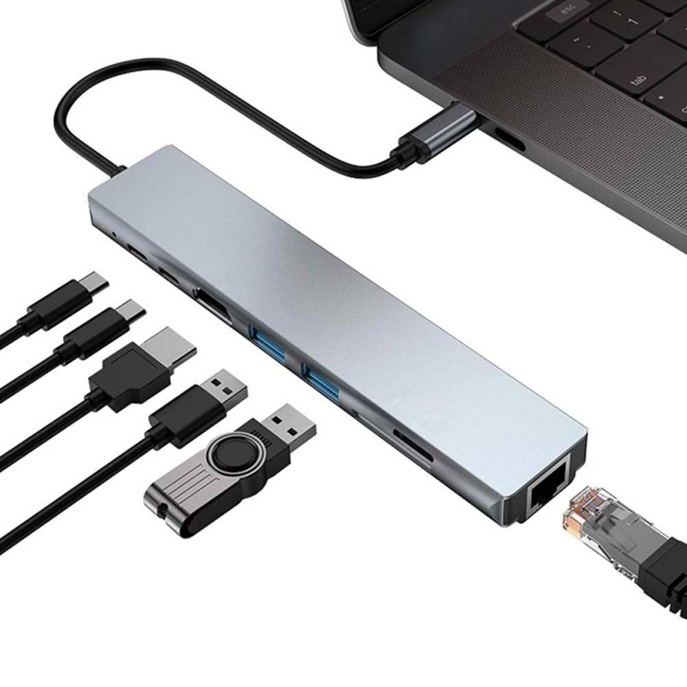 Док-станция C HUB Компьютерные аксессуары USB-концентраторы 8 в 1 Адаптер USB-концентратора C типа C Док-станция 8 в 1
Док-станция C HUB Компьютерные аксессуары USB-концентраторы 8 в 1 Адаптер USB-концентратора C типа C Док-станция 8 в 1