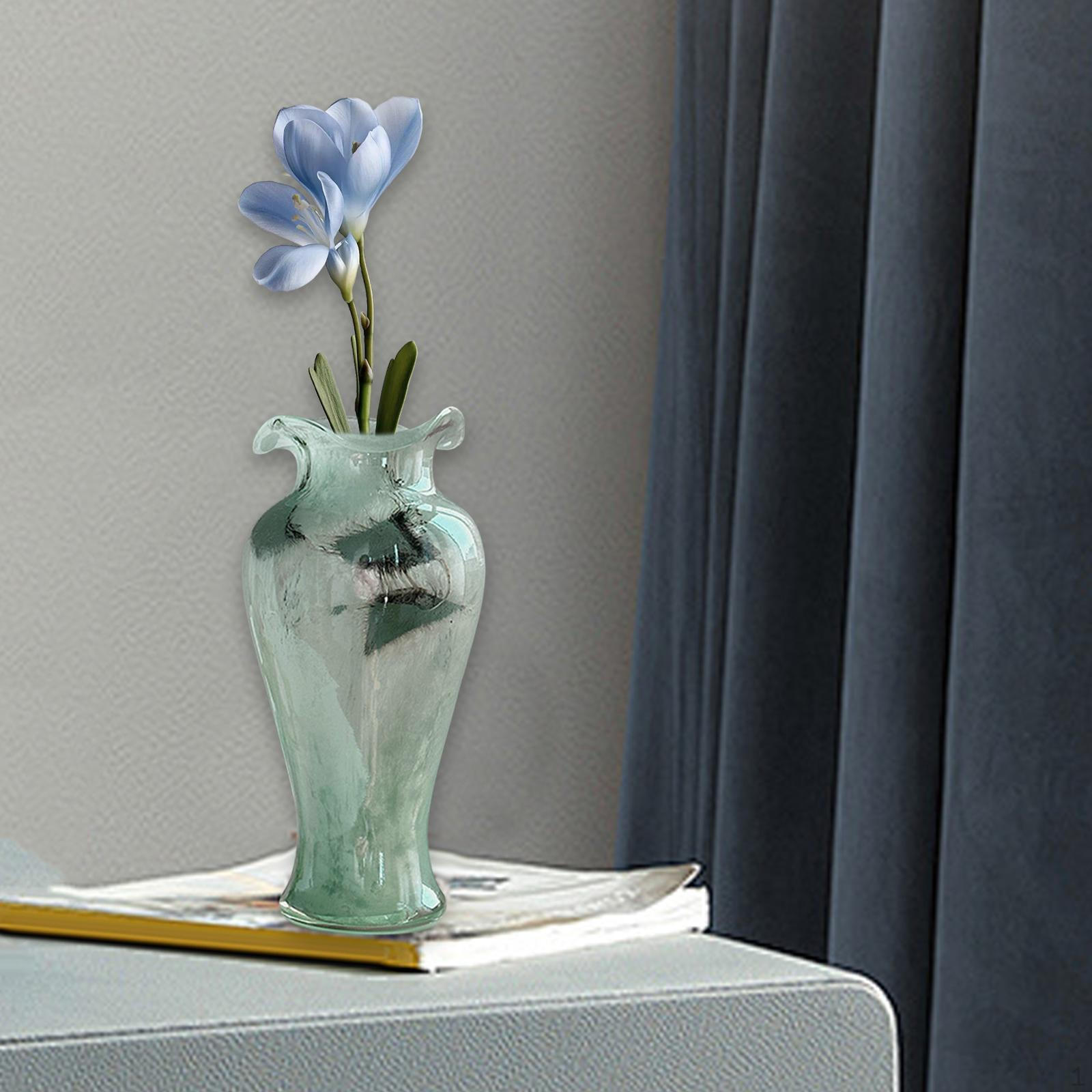Glass Flower Vase Arrangement Handmade Desktop Ornament Floral Container for Office Table TV
Glass Flower Vase Arrangement Handmade Desktop Ornament Floral Container for Office Table TV
