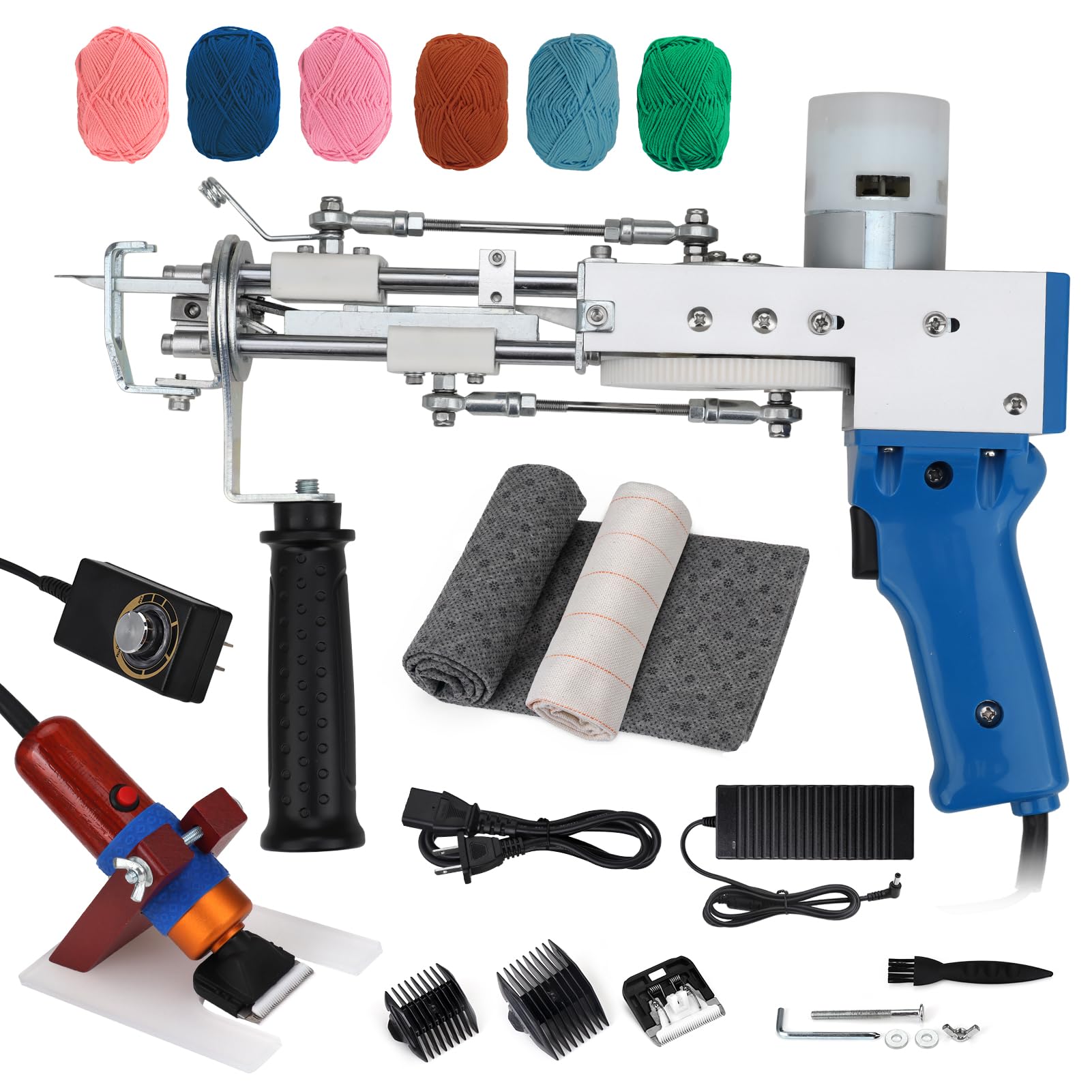 JTVTW Tufting Gun Rug Knitting Machine Digital Display and Speed Control with Carpet Trimmer (Blue) синій
JTVTW Tufting Gun Rug Knitting Machine Digital Display and Speed Control with Carpet Trimmer (Blue) синій