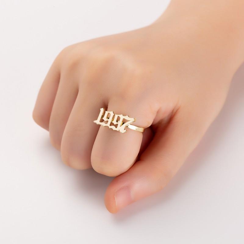 Trendy Stainless Steel Date Year Number Women S Engagement Ring Zircon 2024 Adjustable Open Finger Ring Birthday Gifts resizable&gold color
Trendy Stainless Steel Date Year Number Women S Engagement Ring Zircon 2024 Adjustable Open Finger Ring Birthday Gifts resizable&gold color