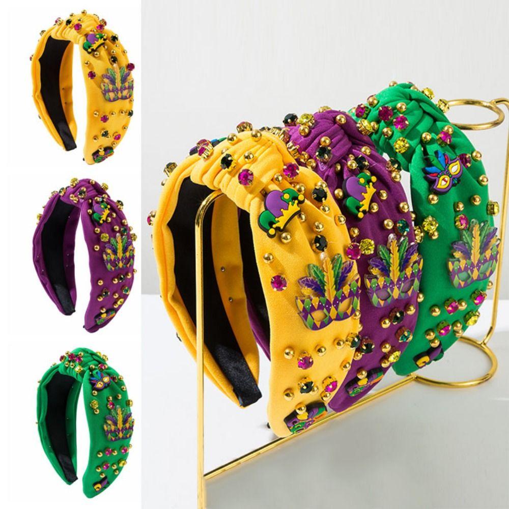 Bead Inlaid Carnival Party Hairband Creative Mardi Gras Hairband Party Supplies жёлтый
Bead Inlaid Carnival Party Hairband Creative Mardi Gras Hairband Party Supplies жёлтый