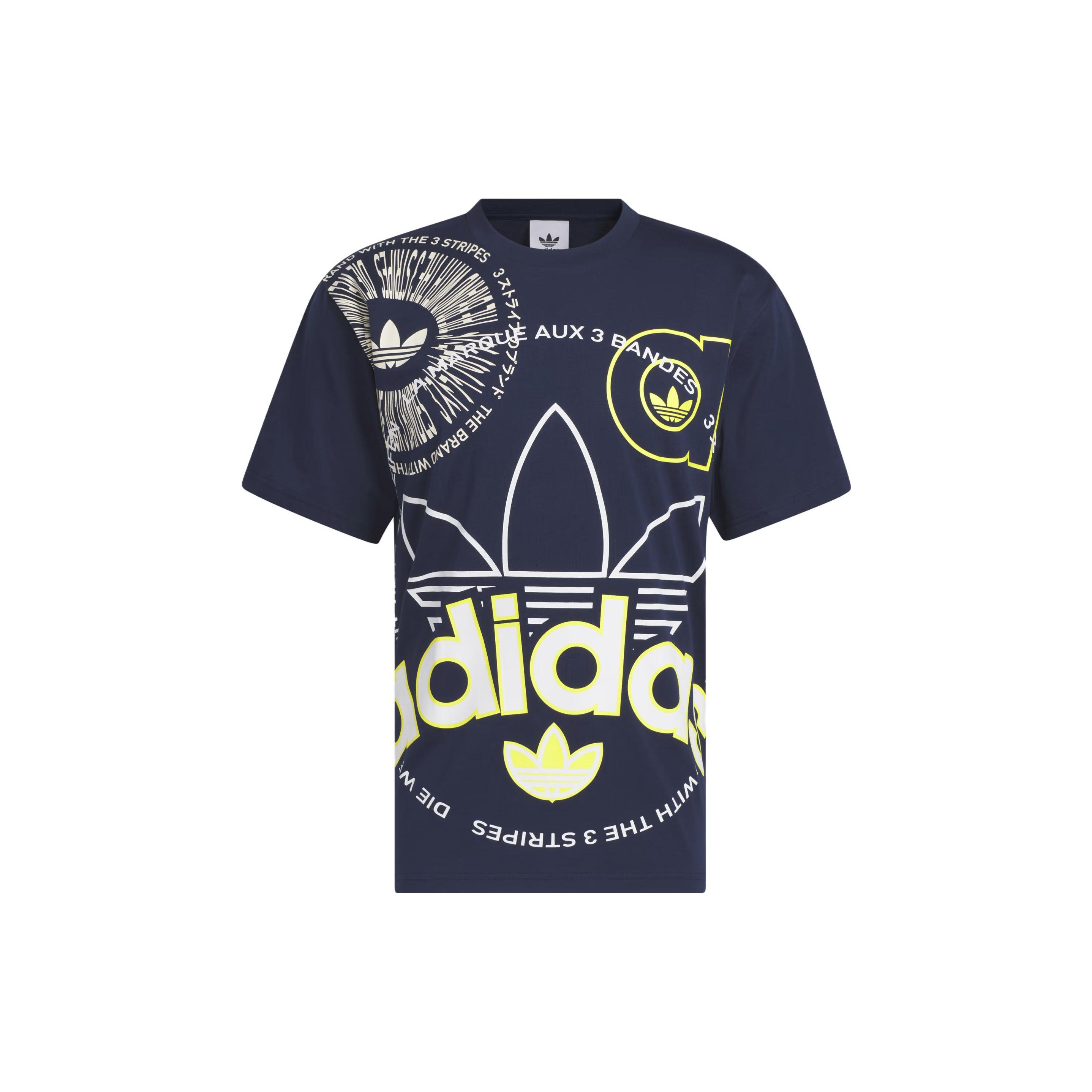 Adidas Оригинальная футболка с несколькими логотипами, с буквенным принтом, с круглым вырезом, с коротким рукавом, мужская, топы, темно-синяя, IJ5232 L
Adidas Оригинальная футболка с несколькими логотипами, с буквенным принтом, с круглым вырезом, с коротким рукавом, мужская, топы, темно-синяя, IJ5232 L