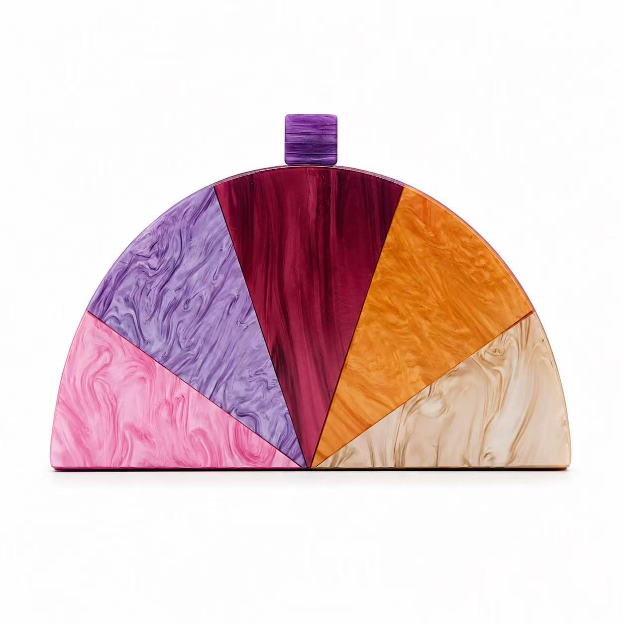 Women s Color Block Acrylic Crossbody Clutch - Semi-circular Design for Weddings and Banquets фиолетовый
Women s Color Block Acrylic Crossbody Clutch - Semi-circular Design for Weddings and Banquets фиолетовый