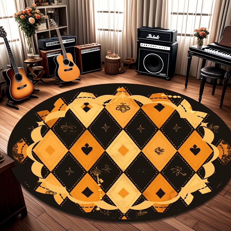 Vintage Poker Card Design Round Floor Mat Rugs Carpets Home Decoration Non Slip Washable Luxury Carpets for Living Room 100cm
Vintage Poker Card Design Round Floor Mat Rugs Carpets Home Decoration Non Slip Washable Luxury Carpets for Living Room 100cm