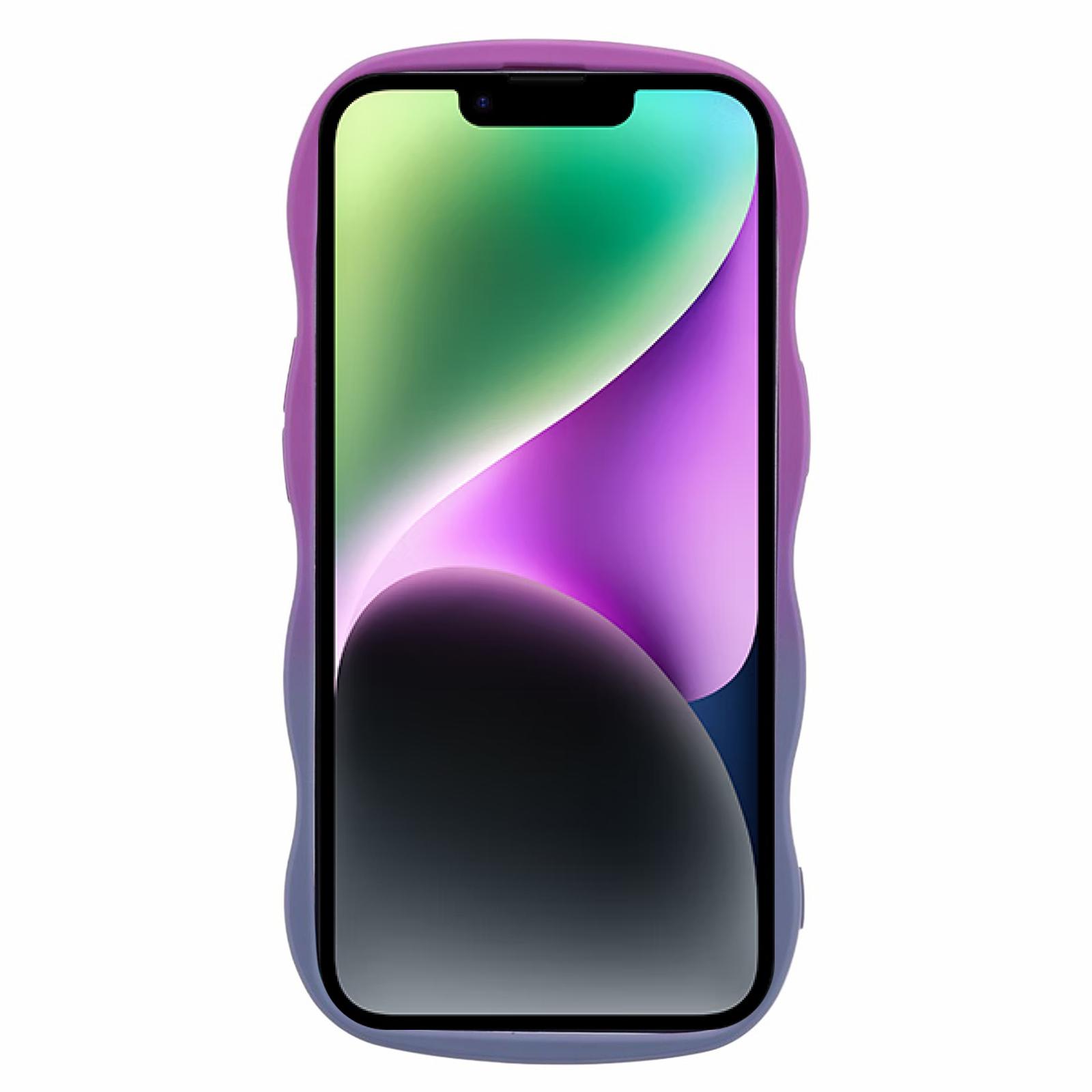 JTW Series for iPhone 14 Case Rubberized TPU Cover with Wavy Edge Purple+Lavender Grey
JTW Series for iPhone 14 Case Rubberized TPU Cover with Wavy Edge Purple+Lavender Grey
