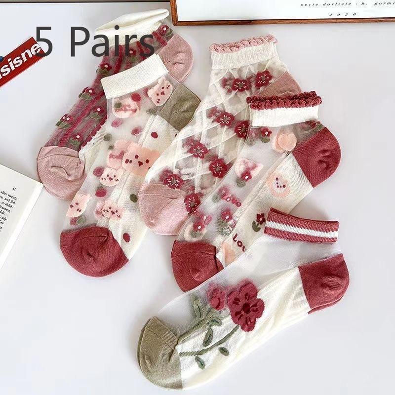 5 пар женских летних хлопковых носков-лодочек с впитывающей влагу и дышащей подошвой с рисунком в виде кристаллов 5 pairs(Simple)
5 пар женских летних хлопковых носков-лодочек с впитывающей влагу и дышащей подошвой с рисунком в виде кристаллов 5 pairs(Simple)