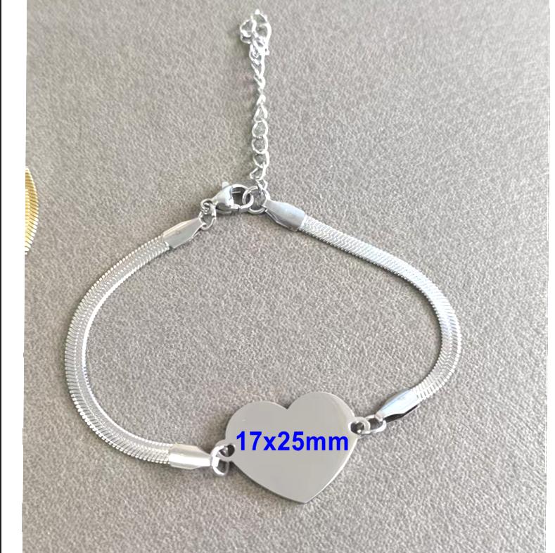 10pcs 304 stainless steel bracelets romantic heart-shaped pendant aesthetic bracelet mirror polish fashion Zircon party gift 15cm add 5cm
10pcs 304 stainless steel bracelets romantic heart-shaped pendant aesthetic bracelet mirror polish fashion Zircon party gift 15cm add 5cm
