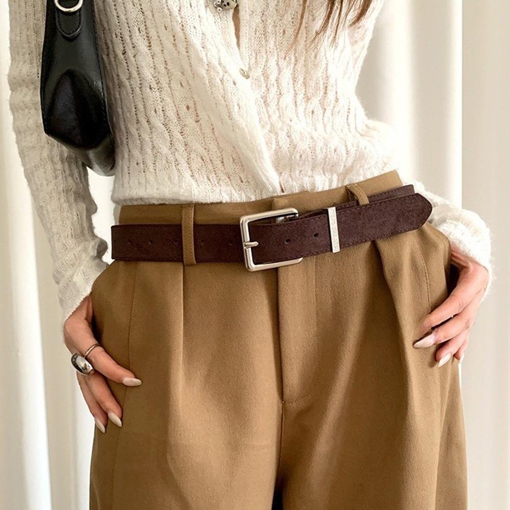 Fashion Pin Buckle Suede Leather Belt Frosted Versatile Women Waist Belt Luxury Design Retro Waistband Jeans Decoration кавовий
Fashion Pin Buckle Suede Leather Belt Frosted Versatile Women Waist Belt Luxury Design Retro Waistband Jeans Decoration кавовий