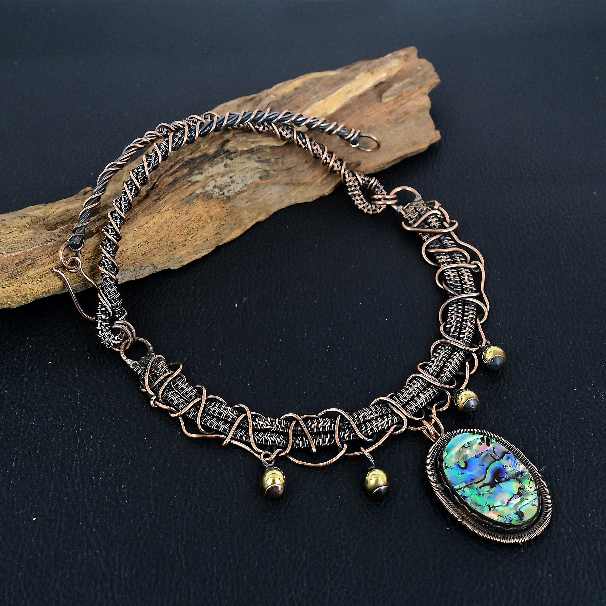 Ожерелье из раковины абалона, обернутое медной проволокой 999 пробы, регулируемая цепочка, подарок для женщин, ожерелье из драгоценных камней ручной работы
Ожерелье из раковины абалона, обернутое медной проволокой 999 пробы, регулируемая цепочка, подарок для женщин, ожерелье из драгоценных камней ручной работы