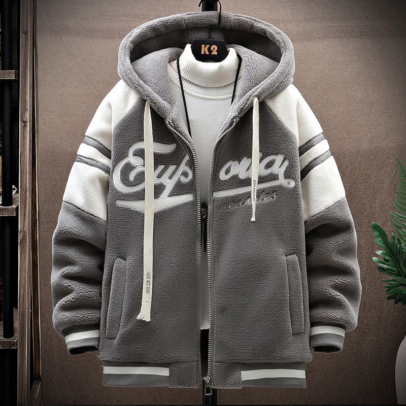 Осінньо-зимовий модний тренд Lamb Cashmere Чоловіча повсякденна вільна зручна товста тепла куртка великого розміру 3XL сірий
Осінньо-зимовий модний тренд Lamb Cashmere Чоловіча повсякденна вільна зручна товста тепла куртка великого розміру 3XL сірий