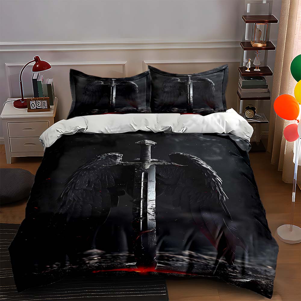 Sword with wings. Bedding Duvet cover sets Duvet covers Pillowcases gifts (1 * Duvet Cover 2 * Pillowcases, without duvet insert) 135x200cm
Sword with wings. Bedding Duvet cover sets Duvet covers Pillowcases gifts (1 * Duvet Cover 2 * Pillowcases, without duvet insert) 135x200cm