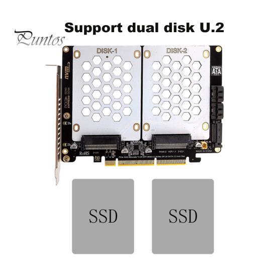 U.2 Dual Disk Adapter Card with LED Indicator Light PCIe 4.0 Support Broad Compatibility SATA Hard Drives Adapter Card срібний
U.2 Dual Disk Adapter Card with LED Indicator Light PCIe 4.0 Support Broad Compatibility SATA Hard Drives Adapter Card срібний
